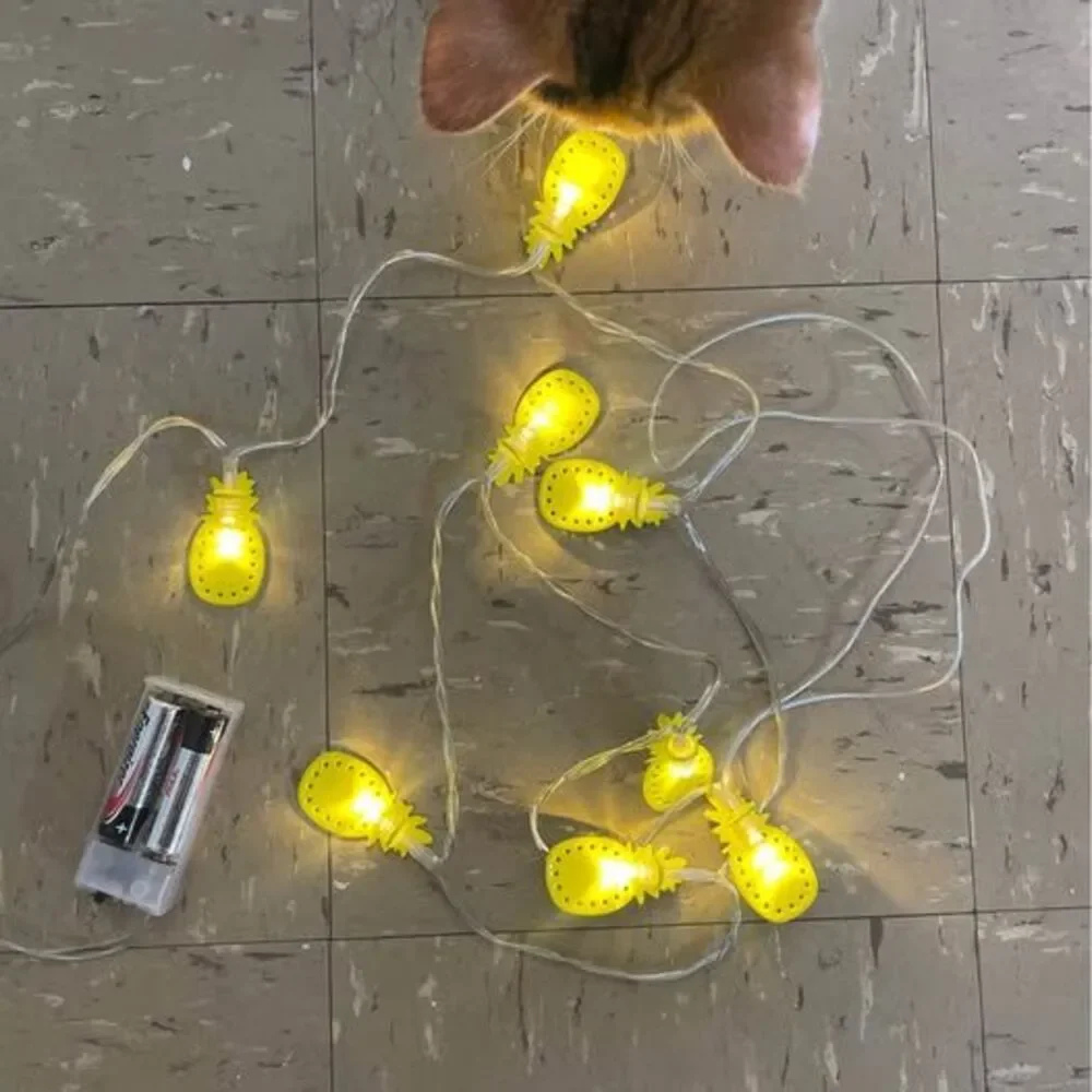 Metal Pineapple Summer String Light Fairy Lights, 36 inch strand